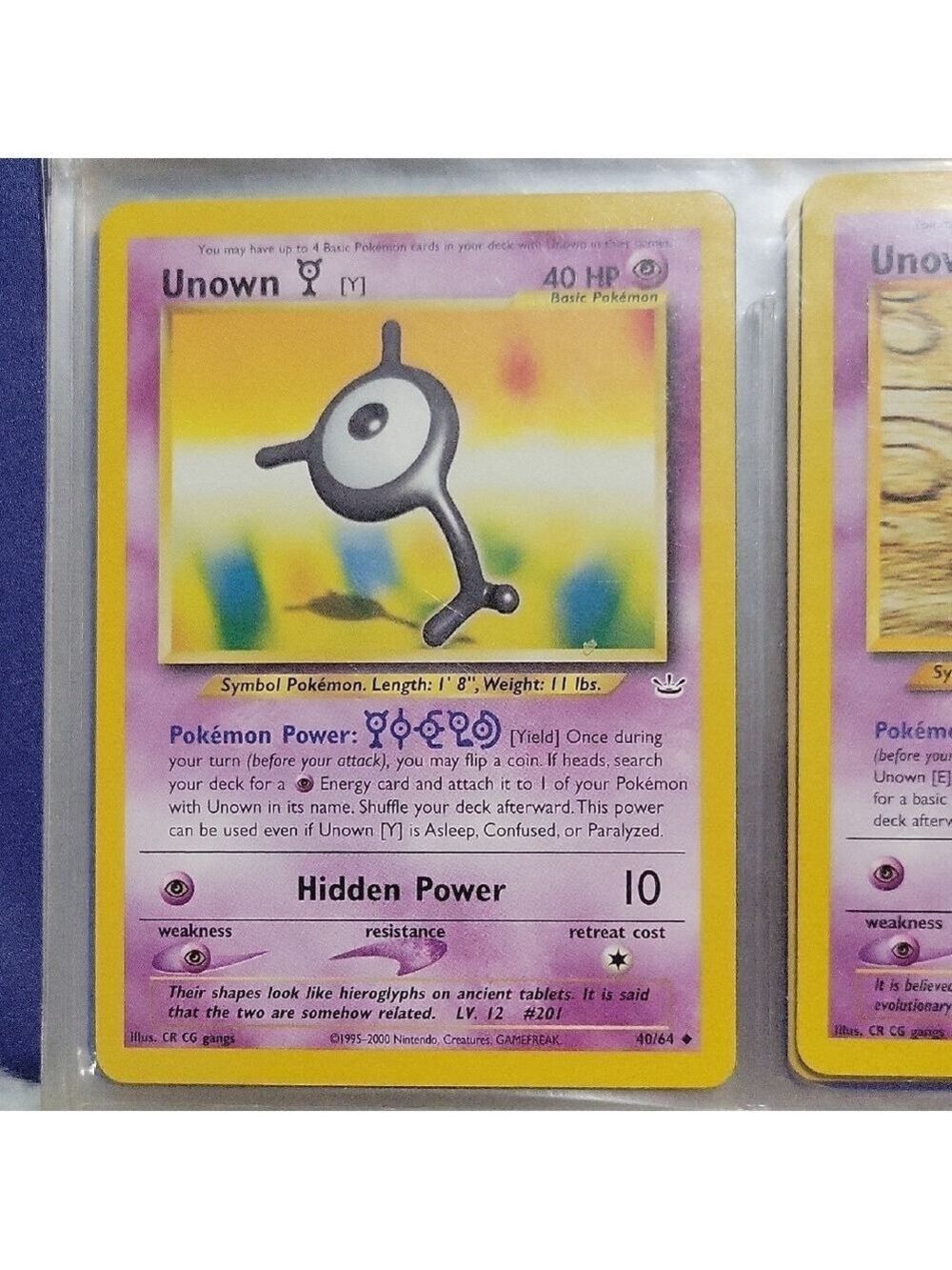 Pokemon Unknown Card